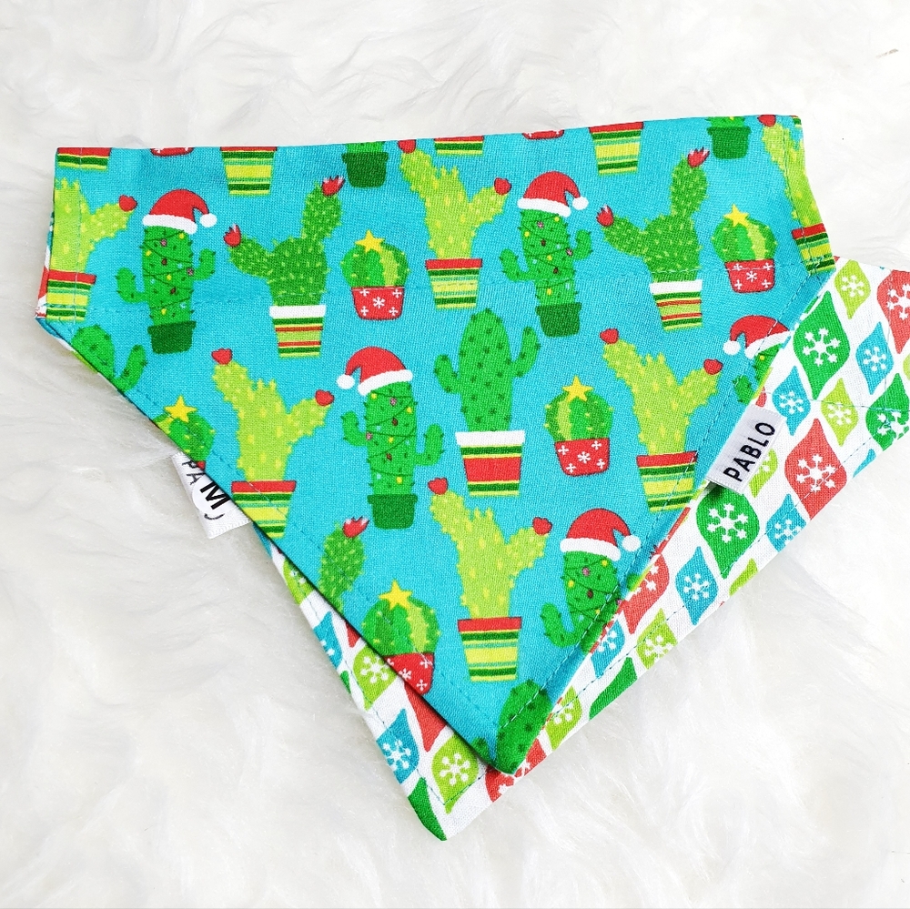 🐶 5 for $15 * Pablo Christmas Cactus Dog Bandana